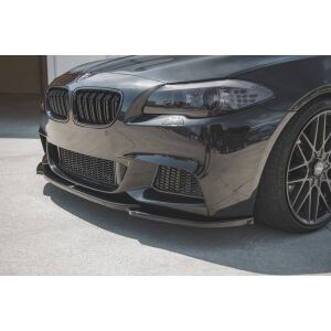 Maxton Design Front Ansatz V.4 / V4 für BMW 5er F10/F11 M-Paket schwarz Hochglanz