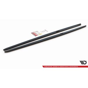 Maxton Design Seitenschweller Ansatz für V.2 / V2 für BMW 5er F10/F11 M-Paket schwarz Hochglanz