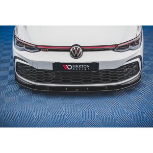 Maxton Design Front Ansatz für Volkswagen Golf 8 GTI schwarz Hochglanz