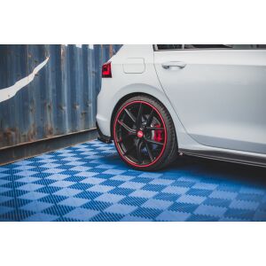 Maxton Design Heck Ansatz Flaps Diffusor für Volkswagen Golf 8 GTI schwarz Hochglanz