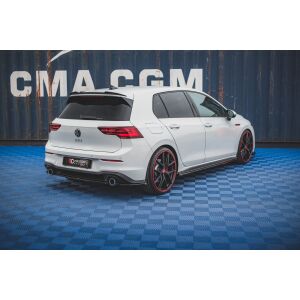 Maxton Design Heck Ansatz Flaps Diffusor für Volkswagen Golf 8 GTI schwarz Hochglanz