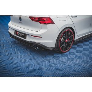 Maxton Design Heck Ansatz Flaps Diffusor für Volkswagen Golf 8 GTI schwarz Hochglanz