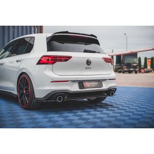 Maxton Design Mittlerer Heckdiffusor Ansatz für Volkswagen Golf 8 GTI schwarz Hochglanz