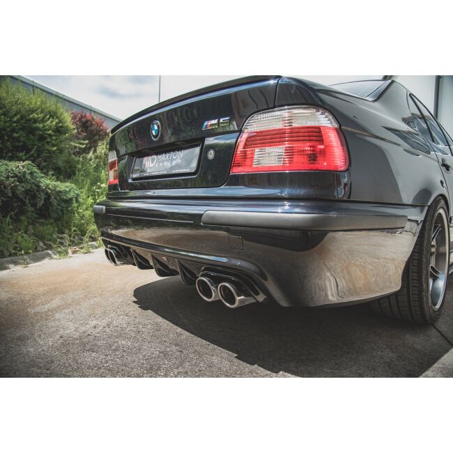 Maxton Design Heckdiffusor Ansatz für BMW M5 E39 schwarz Hochglanz