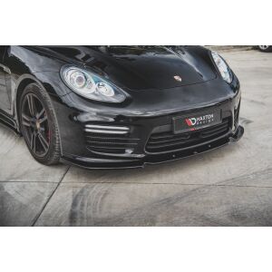 Maxton Design Front Ansatz V.1 / V1 für Porsche Panamera Turbo 970 Facelift schwarz Hochglanz