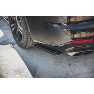 Maxton Design Heck Ansatz Flaps Diffusor für Porsche Panamera Turbo 970 Facelift schwarz Hochglanz