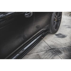 Maxton Design Seitenschweller Ansatz für V.2 / V2 für Porsche Panamera Turbo 970 Facelift schwarz Hochglanz
