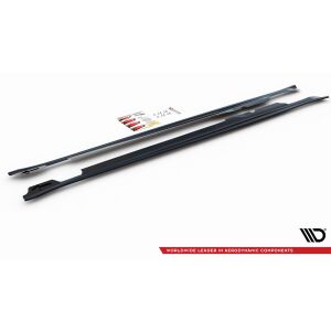 Maxton Design Seitenschweller Ansatz für V.2 / V2 für Porsche Panamera Turbo 970 Facelift schwarz Hochglanz