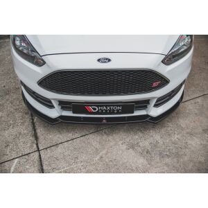Maxton Design Front Ansatz V.5 / V5 für Ford Focus ST Mk3 Facelift schwarz Hochglanz