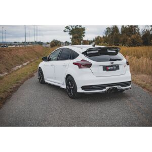 Maxton Design Heck Ansatz Flaps Diffusor V.2 / V2 für Ford Focus ST Mk3 Facelift schwarz Hochglanz