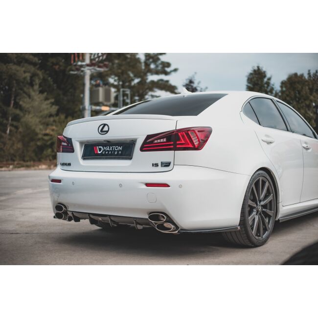 Maxton Design Heckdiffusor Ansatz für Lexus IS F Mk2 schwarz Hochglanz