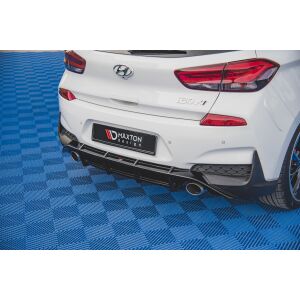 Maxton Design Heckdiffusor Ansatz V.3 / V3 für Hyundai I30 N Mk3 Hatchback schwarz Hochglanz