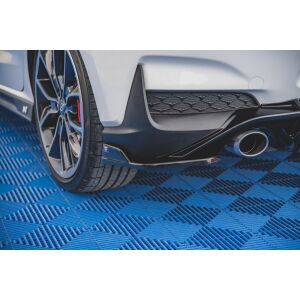 Maxton Design Heck Ansatz Flaps Diffusor V.4 / V4 für Hyundai I30 N Mk3 Hatchback schwarz Hochglanz