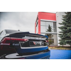 Maxton Design Spoiler CAP für Volvo S60 R-Design Mk3 schwarz Hochglanz