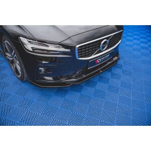 Maxton Design Front Ansatz V.2 / V2 für Volvo S60/V60 R-Design Mk3 schwarz Hochglanz