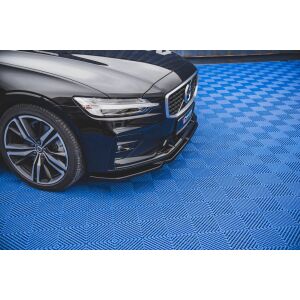 Maxton Design Front Ansatz V.2 / V2 für Volvo S60/V60 R-Design Mk3 schwarz Hochglanz