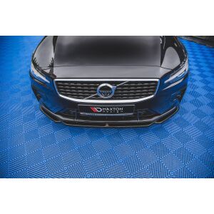 Maxton Design Front Ansatz V.2 / V2 für Volvo S60/V60 R-Design Mk3 schwarz Hochglanz