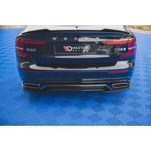 Maxton Design Mittlerer Heckdiffusor Ansatz für Volvo S60/V60 R-Design Mk3 schwarz Hochglanz
