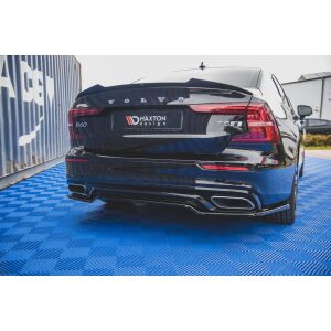 Maxton Design Mittlerer Heckdiffusor Ansatz für Volvo S60/V60 R-Design Mk3 schwarz Hochglanz