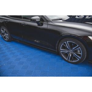 Maxton Design Seitenschweller Ansatz für V.1 / V1 für Volvo S60/V60 R-Design Mk3 schwarz Hochglanz