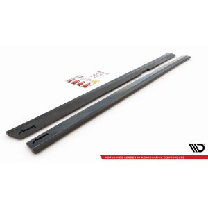 Maxton Design Seitenschweller Ansatz für V.2 / V2 für Volvo S60/V60 R-Design Mk3 schwarz Hochglanz