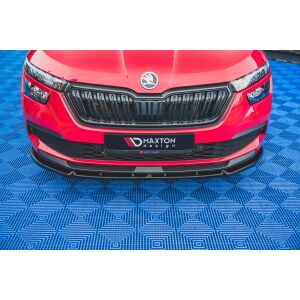 Maxton Design Front Ansatz V.2 / V2 für Skoda Kamiq schwarz Hochglanz