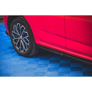 Maxton Design Seitenschweller Ansatz für Skoda Kamiq schwarz Hochglanz