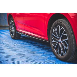 Maxton Design Seitenschweller Ansatz für Skoda Kamiq schwarz Hochglanz