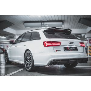 Maxton Design Heck Ansatz Flaps Diffusor V.2 / V2 für Audi RS6 C7 schwarz Hochglanz