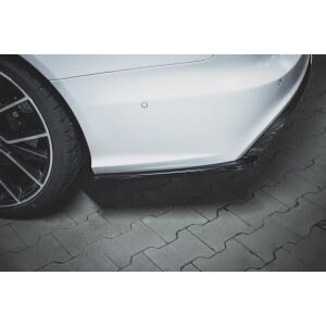 Maxton Design Heck Ansatz Flaps Diffusor V.2 / V2 für Audi RS6 C7 schwarz Hochglanz