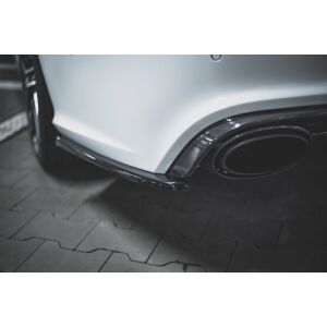 Maxton Design Heck Ansatz Flaps Diffusor V.2 / V2 für Audi RS6 C7 schwarz Hochglanz