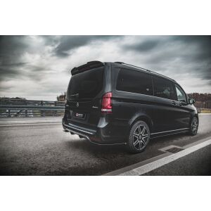 Maxton Design Heckdiffusor Ansatz für Mercedes-Benz V-Klasse AMG-Line W447 Facelift schwarz Hochglanz