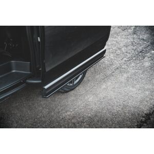 Maxton Design Seitenschweller Ansatz für Mercedes-Benz V-Klasse Long AMG-Line W447 Facelift schwarz Hochglanz