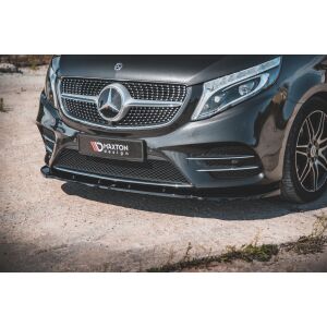 Maxton Design Front Ansatz V.2 / V2 für Mercedes-Benz V-Klasse AMG-Line W447 Facelift schwarz Hochglanz