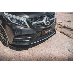 Maxton Design Front Ansatz V.3 / V3 für Mercedes-Benz V-Klasse AMG-Line W447 Facelift schwarz Hochglanz