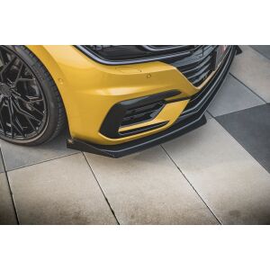 Maxton Design Robuste Racing Front Ansatz für passend +Flaps für Volkswagen Arteon R-Line schwarz Hochglanz