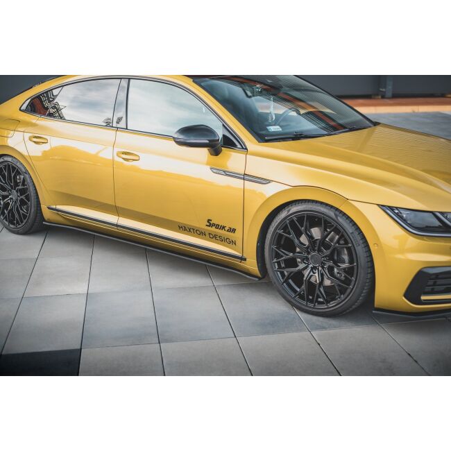 Maxton Design Robuste Racing Seitenschweller Ansatz für für Volkswagen Arteon R-Line