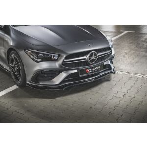 Maxton Design Front Ansatz V.1 / V1 für Mercedes-AMG CLA 35 Aero C118 schwarz Hochglanz