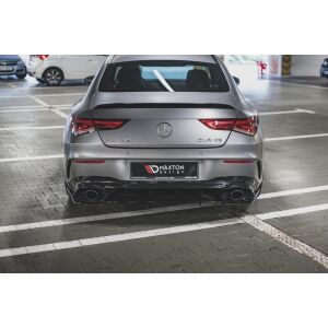 Maxton Design Heckdiffusor Ansatz für Mercedes-AMG CLA 35 Aero / 45 Aero C118 schwarz Hochglanz