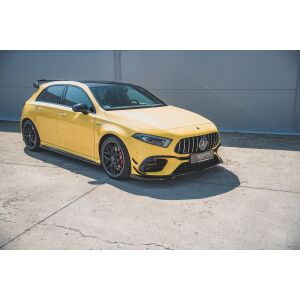 Maxton Design Front Ansatz V.1 / V1 für Mercedes-AMG A 45 S W177 schwarz Hochglanz