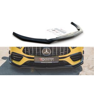 Maxton Design Front Ansatz V.1 / V1 für Mercedes-AMG A 45 S W177 schwarz Hochglanz