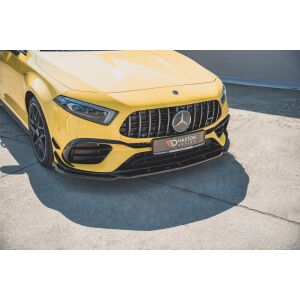 Maxton Design Front Ansatz V.2 / V2 für Mercedes-AMG A 45 S W177 schwarz Hochglanz