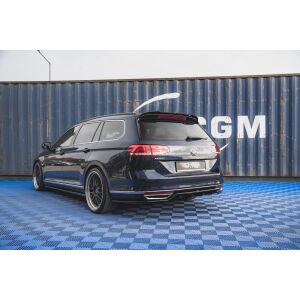 Maxton Design Mittlerer Heckdiffusor Ansatz DTM Look für Volkswagen Passat B8 schwarz Hochglanz