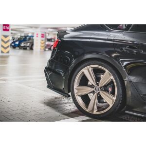 Maxton Design Heck Ansatz Flaps Diffusor für Audi RS5 F5 Facelift schwarz Hochglanz