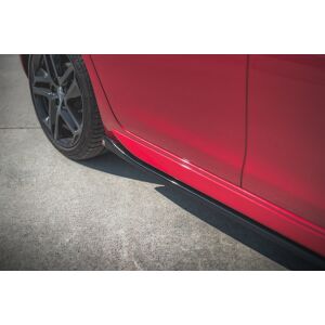 Maxton Design Seitenschweller Ansatz für Peugeot 308 GT Mk2 Facelift schwarz Hochglanz
