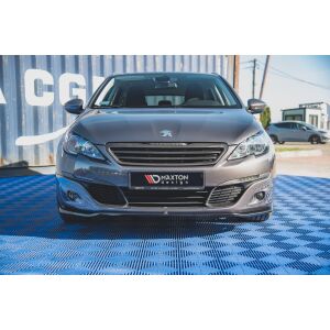 Maxton Design Front Ansatz V.1 / V1 für Peugeot 308 Mk2 Facelift schwarz Hochglanz