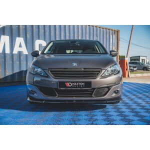 Maxton Design Front Ansatz V.2 / V2 für Peugeot 308 Mk2 Facelift schwarz Hochglanz