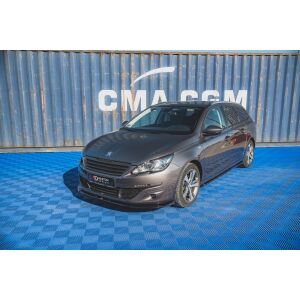 Maxton Design Front Ansatz V.2 / V2 für Peugeot 308 Mk2 Facelift schwarz Hochglanz