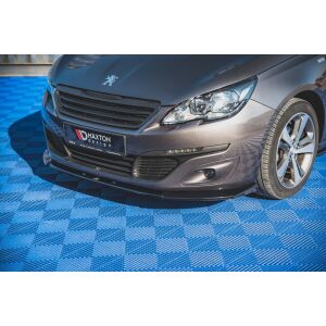 Maxton Design Front Ansatz V.2 / V2 für Peugeot 308 Mk2 Facelift schwarz Hochglanz