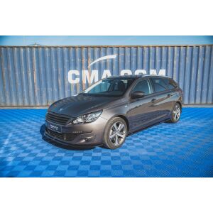 Maxton Design Seitenschweller Ansatz für Peugeot 308 Mk2 Facelift schwarz Hochglanz